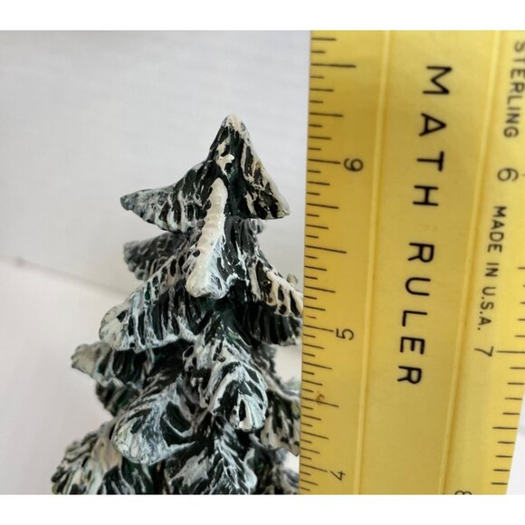 Village Evergreen Trees Cold Cast Porcelain Set Of 3 By Department 56 - Picture 8 of 13